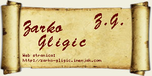Žarko Gligić vizit kartica